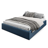 POLSTERBETT 160x200cm Bett mit Stauraum Lattenrost Dunkelblau - Dunkelblau, Holz/Holzwerkstoff (160/200cm) - Muralo
