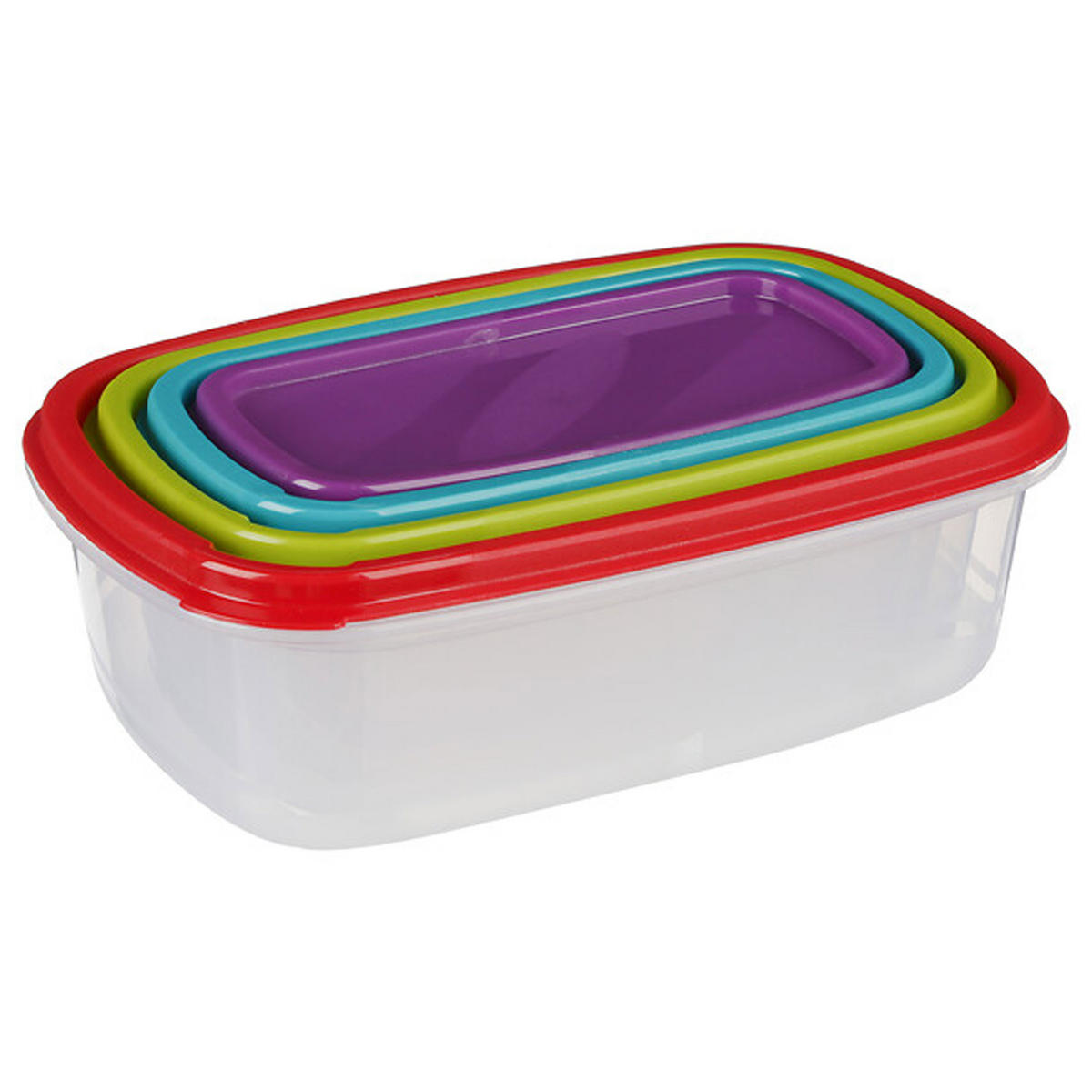 AUFBEWAHRUNGSDOSEN Set Colors 4-tlg., Kunststoff, Mehrfarbig - Multicolor, Kunststoff (13.5/6.5/20cm) - 5five Simply Smart