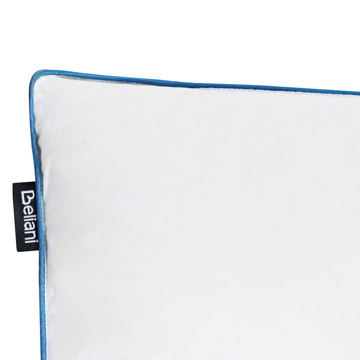 HUVUDKUDDE vit 80/80 cm Aneto - Vit/Blå, Naturmaterial (80/80cm) - Beliani