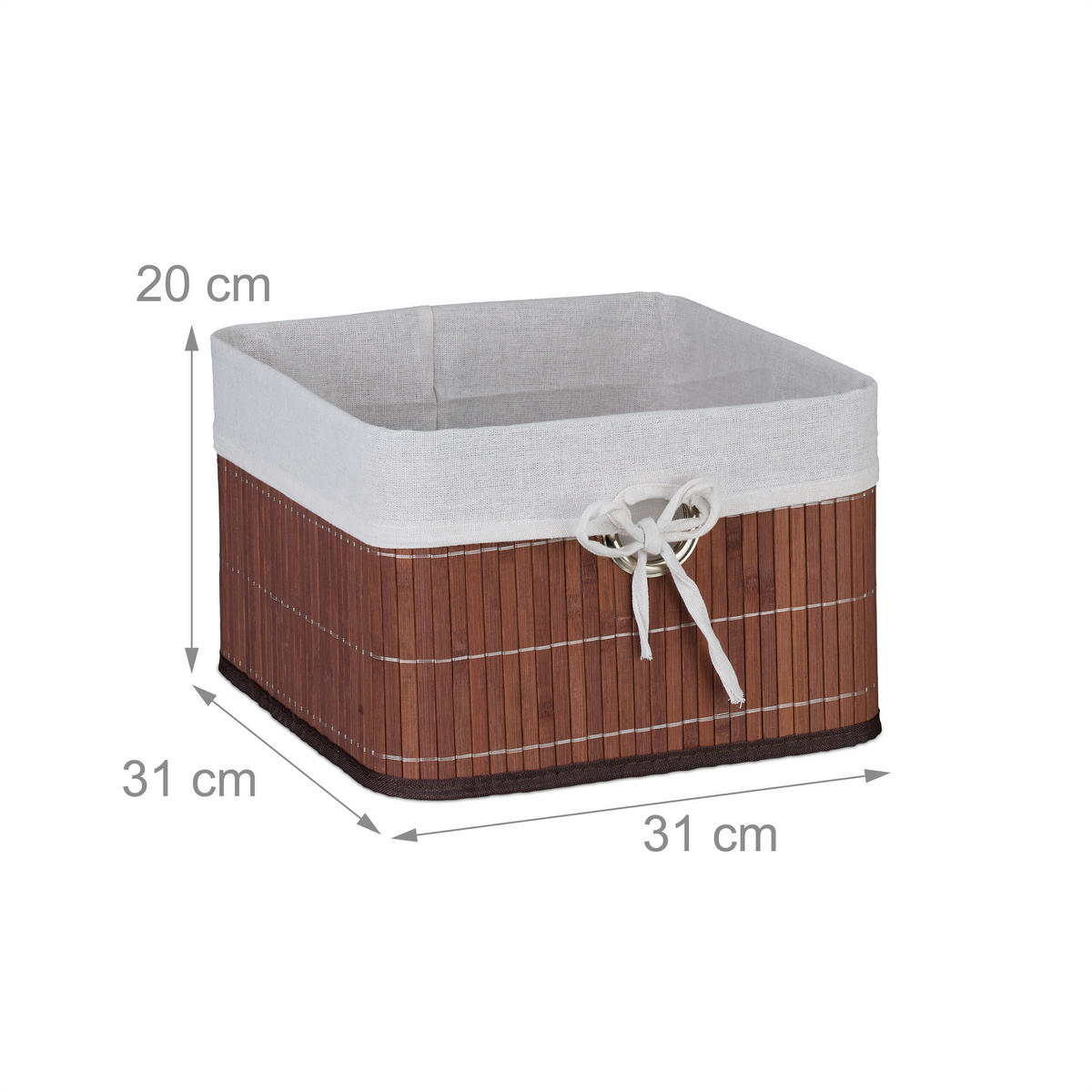 SADA úložných košů - různobarevná, kov/dřevo (31/20/31cm) - Relaxdays
