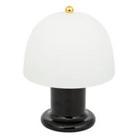 PILZLAMPE Rick 21 cm - Schwarz, Glas (16/16/21cm) - Atmosphera Createur d´interieur