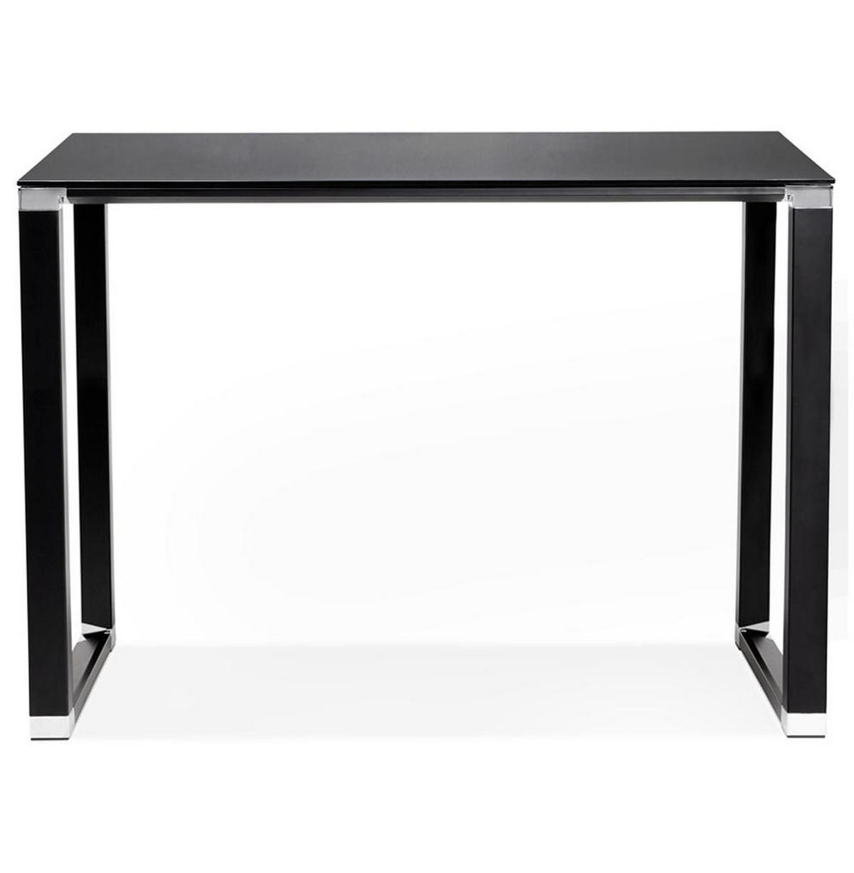 HOCHTISCH Glas Metall Multifunktional KERIX, Schwarz 140x70x101 cm - Schwarz, Glas/Metall (70/140/101cm) - KADIMA DESIGN