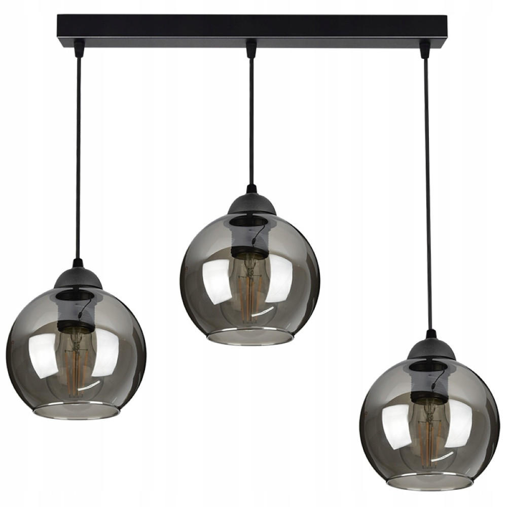 PENDELLEUCHTE HAGEN - Schwarz, Glas/Metall (15/70/70cm) - kiki design