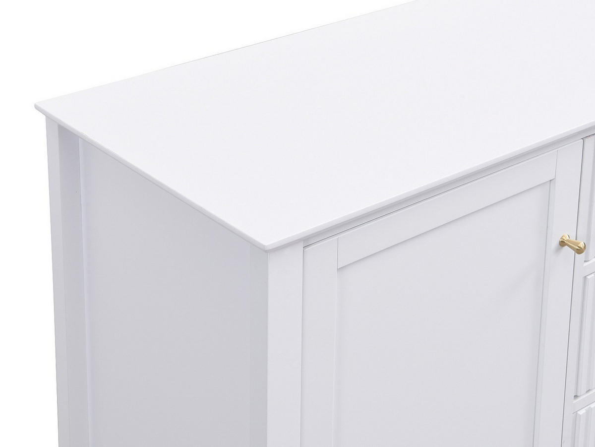 SIDEBOARD mit 2 Türen & 3 Schubladen - MDF - Weiß - NARIVA - Weiß, Holz (140/75/40cm) - Vente-Unique