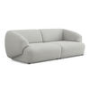4-SITZER-SOFA Bouclé Stoff Grau - Hellgrau/Schwarz, Kunststoff/Textil (232/81/98cm) - Makamii