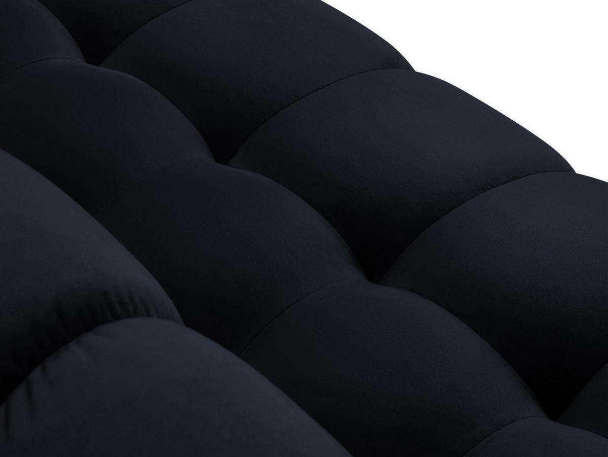 ECKSOFA links Mamaia aus Samt dunkelblau 5 Sitzplätze - Dunkelblau, Textil (185/293cm) - Micadoni