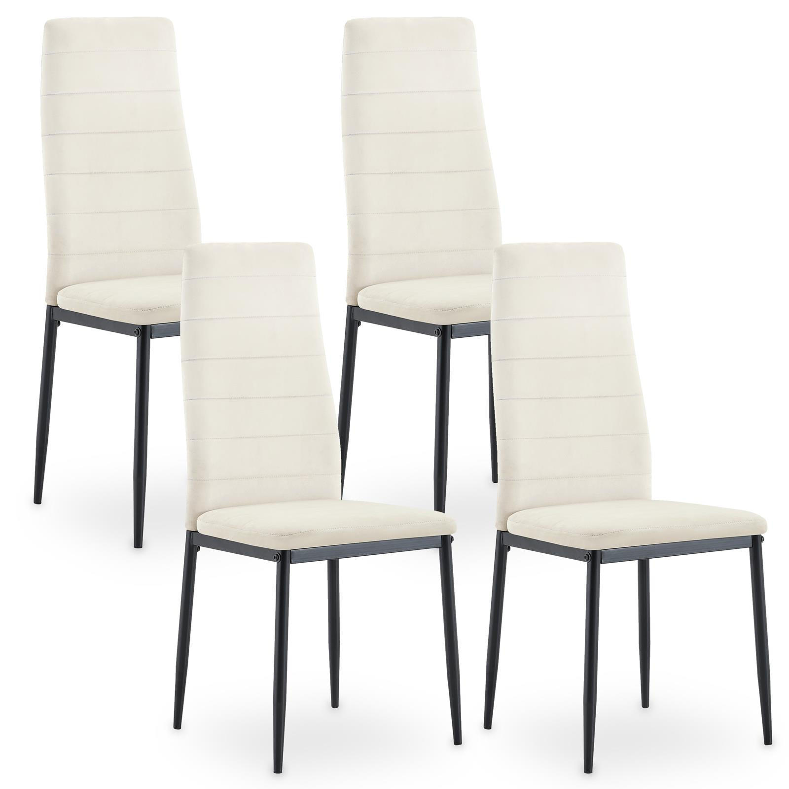 ESSZIMMERSTÜHLE LEDRO 4er-Set weiß - Weiß, Textil (40/96/45cm) - IDIMEX