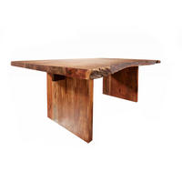 BAUMTISCH Akazie 150x100x78 walnuss lackiert FREEFORM #112 - Dunkelbraun, Holz (150/100/78cm) - Massivmoebel24