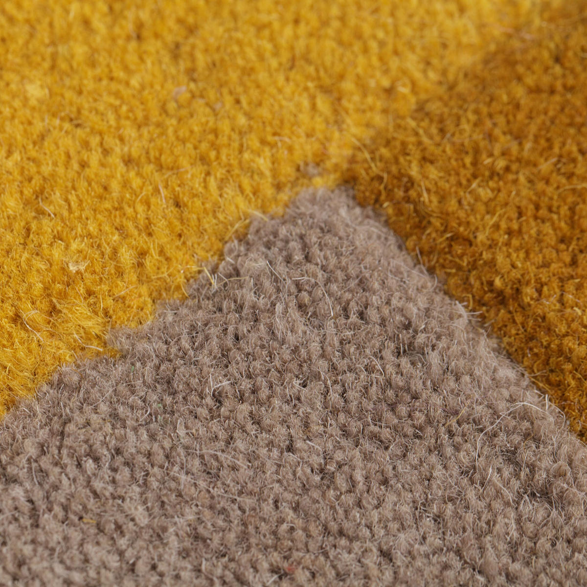 WOLLTEPPICH Geometrisch-Design, handgetuftet THAMES EVA, Senfgelb 120x180 cm - Currygelb, Textil (120/180cm) - KADIMA DESIGN