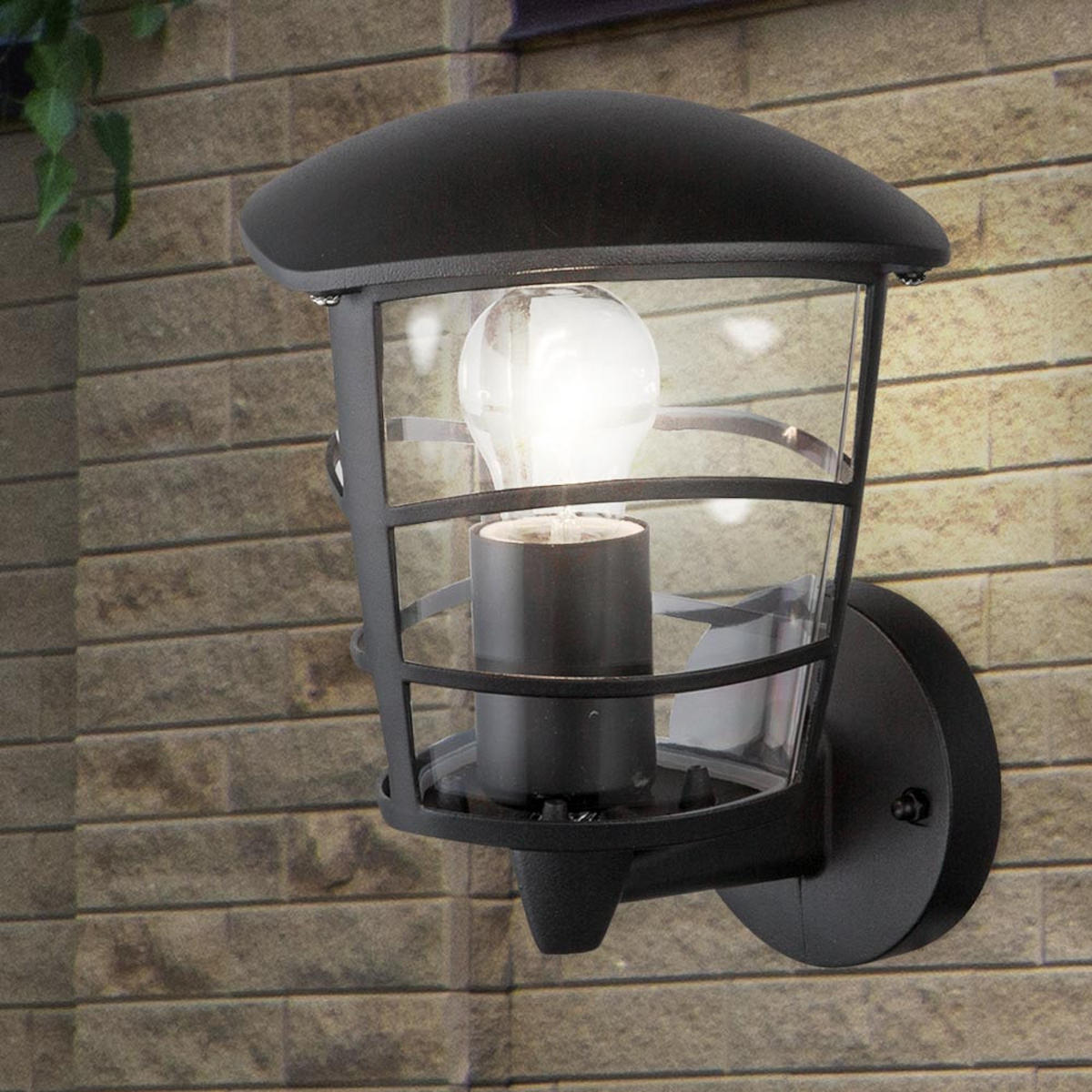 LED WANDLAMPE Aluminium Schwarz - Schwarz, Metall (19.5/16.5/22.5cm) - Globo Lighting