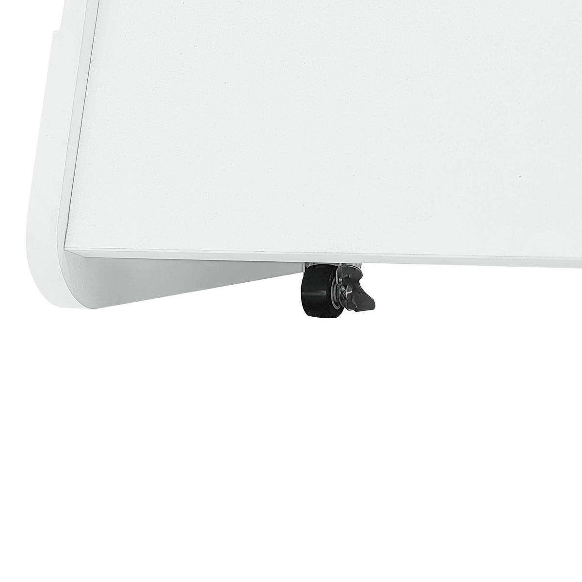 BEISTELLTISCH 81x33x51 cm Rollen weiß - Weiß, Holz (33/81/51.5cm) - LEBENLANG