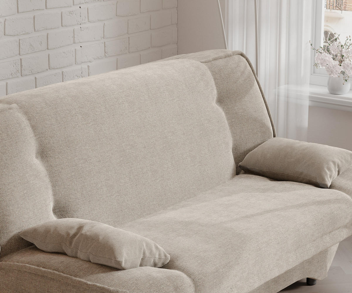 SCHLAFSOFA ORLIN mit Bettkasten Creme - Creme, Holzwerkstoff/Kunststoff (200/85/90cm) - Idohome