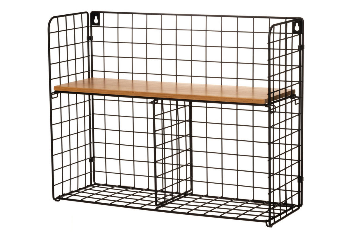 BÜROREGAL Metall 45/15,5/35,5 cm - Schwarz, Metall (45/35.5/15.5cm)