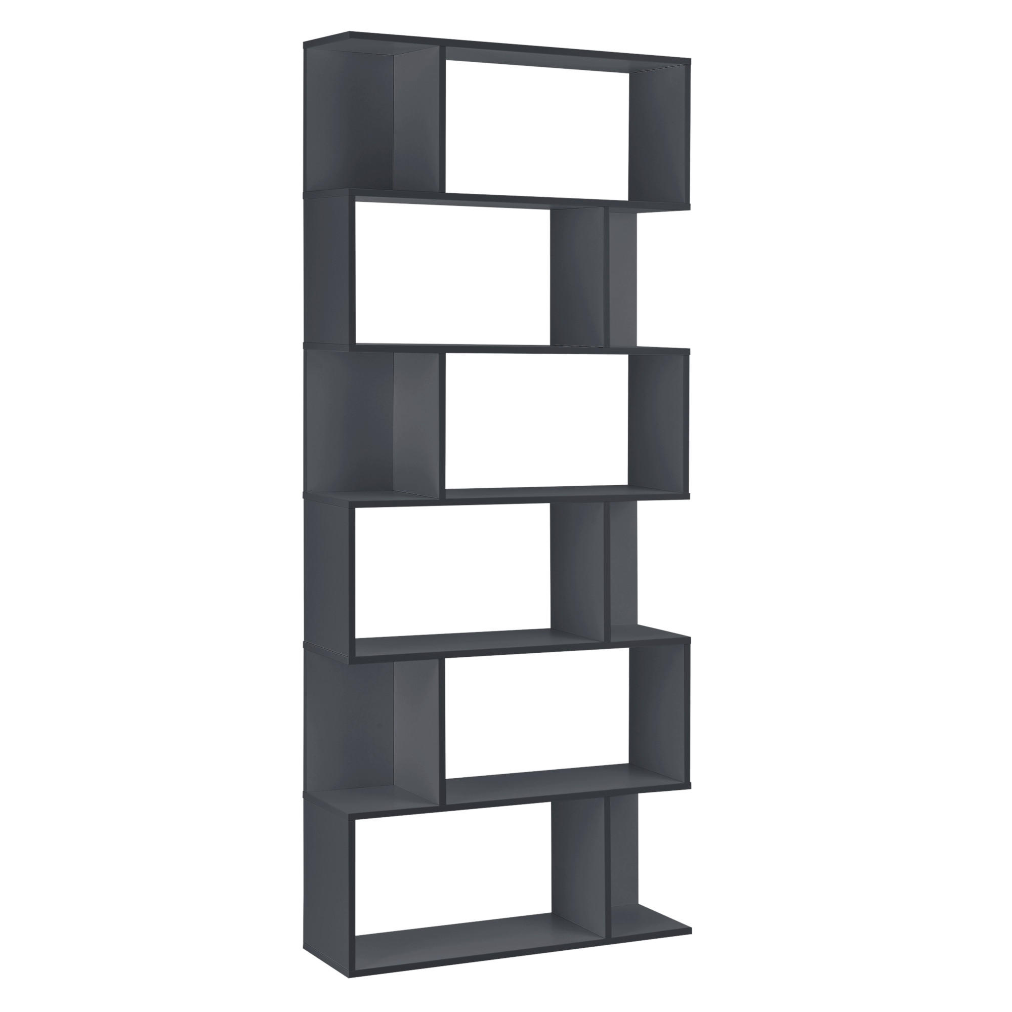 BÜCHERREGAL Borrby - Dunkelgrau, Holzwerkstoff (80/192/24cm) - [en.casa]