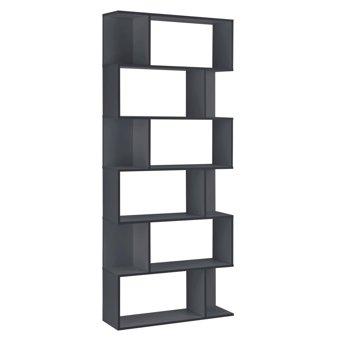 BÜCHERREGAL Borrby - Dunkelgrau, Holzwerkstoff (80/192/24cm) - [en.casa]