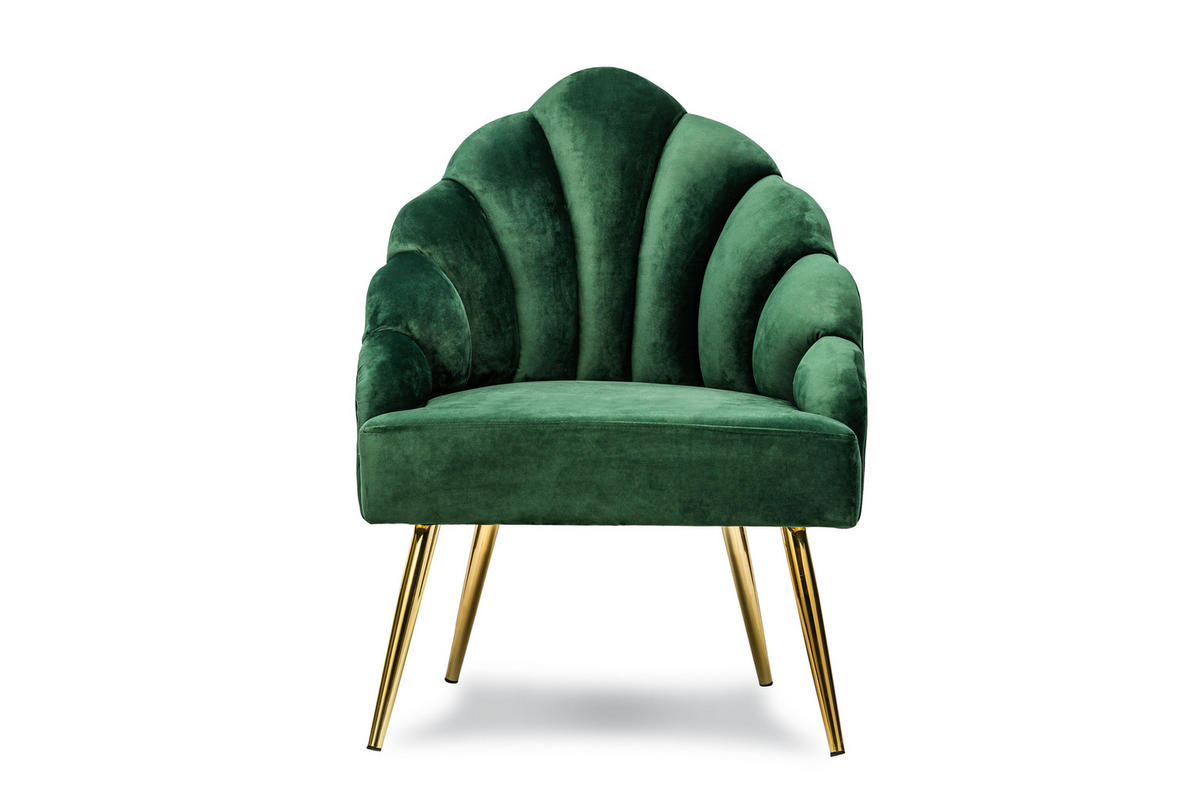 SESSEL Samt Grün - Grün, Textil (63/89/60cm) - Nordlys
