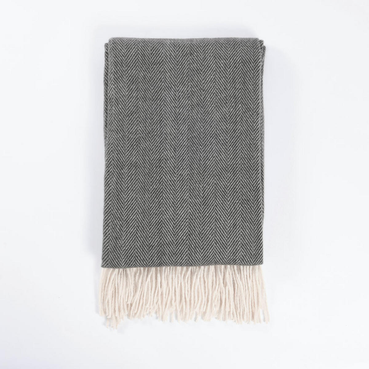 WOLLDECKE MILA - Farbe: Anthrazit, Größe: 140 x 200 cm - Anthrazit, Kunststoff (140/200cm) - Home Deluxe