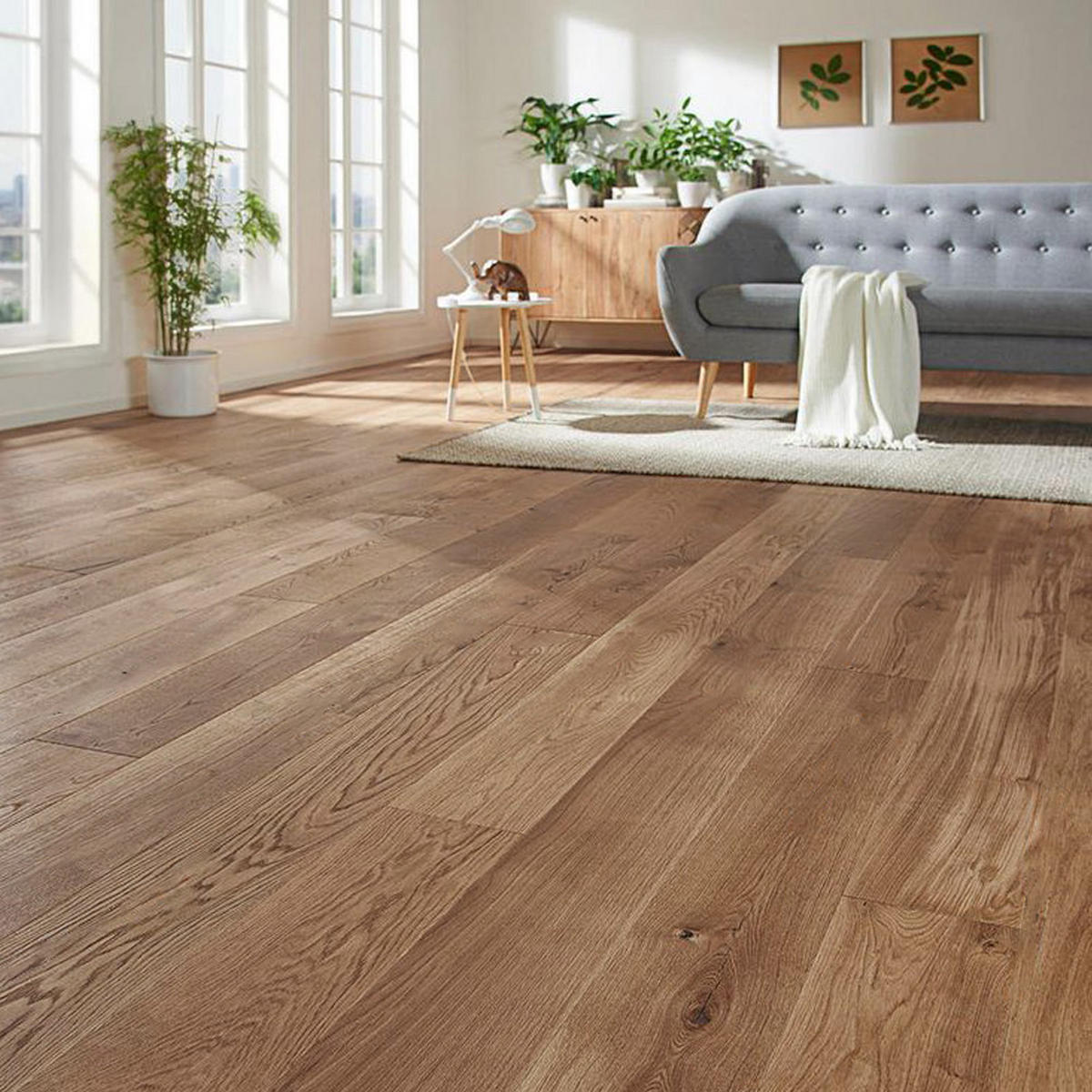 VINYLBODEN 5m²/36-TLG. selbstklebend PVC - Braun, Kunststoff (0.2/91.5/15.2cm) - Livingandhome