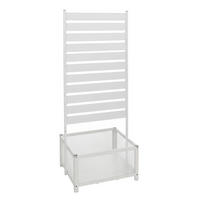 BLOMRABATT MED KLÄTTRINGSGALLER Vitt - Vit, Metall (60/158/75cm) - MCW
