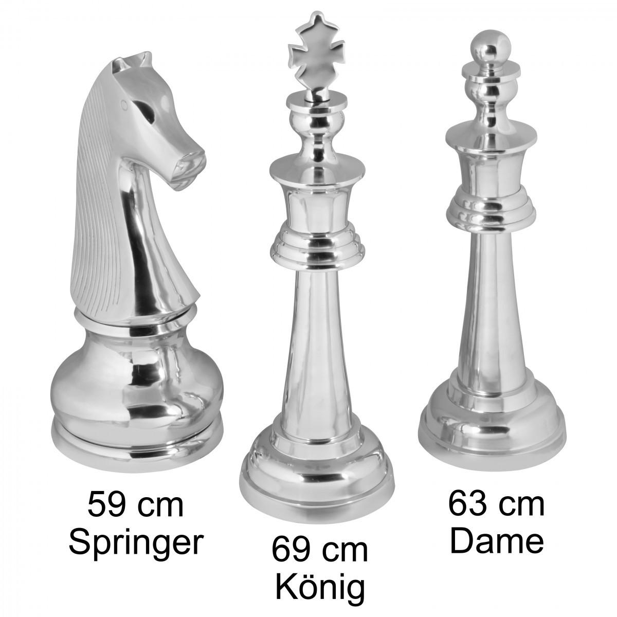 DEKOFIGUR Schachfigur Aluminium poliert 70 cm Silber - Silberfarben, Metall (22/70/22cm) - KADIMA DESIGN