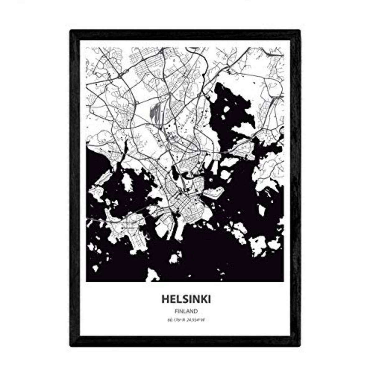 POSTER Helsinki - Finnland A3 Rahmenlos - Klar, Papier (29.7/5/42cm) - Nacnic