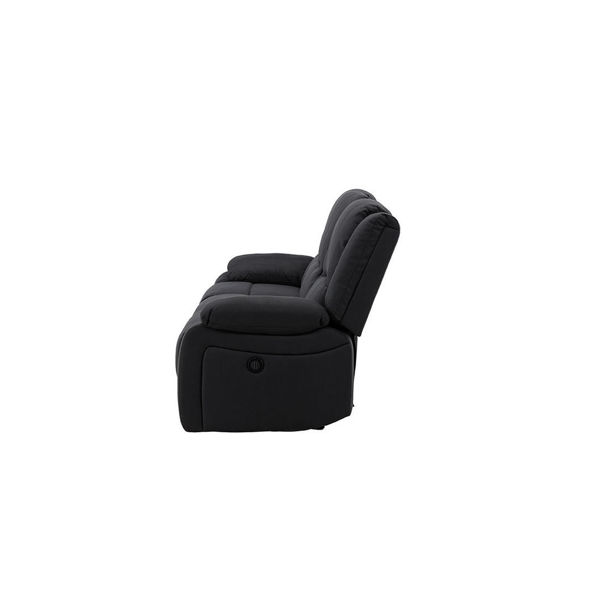 SOFA, Singapore, Schwarz, Kunstfell, 218 x 96 x 100 cm - Schwarz, Textil/Fell (218/100/96cm) - ebuy24