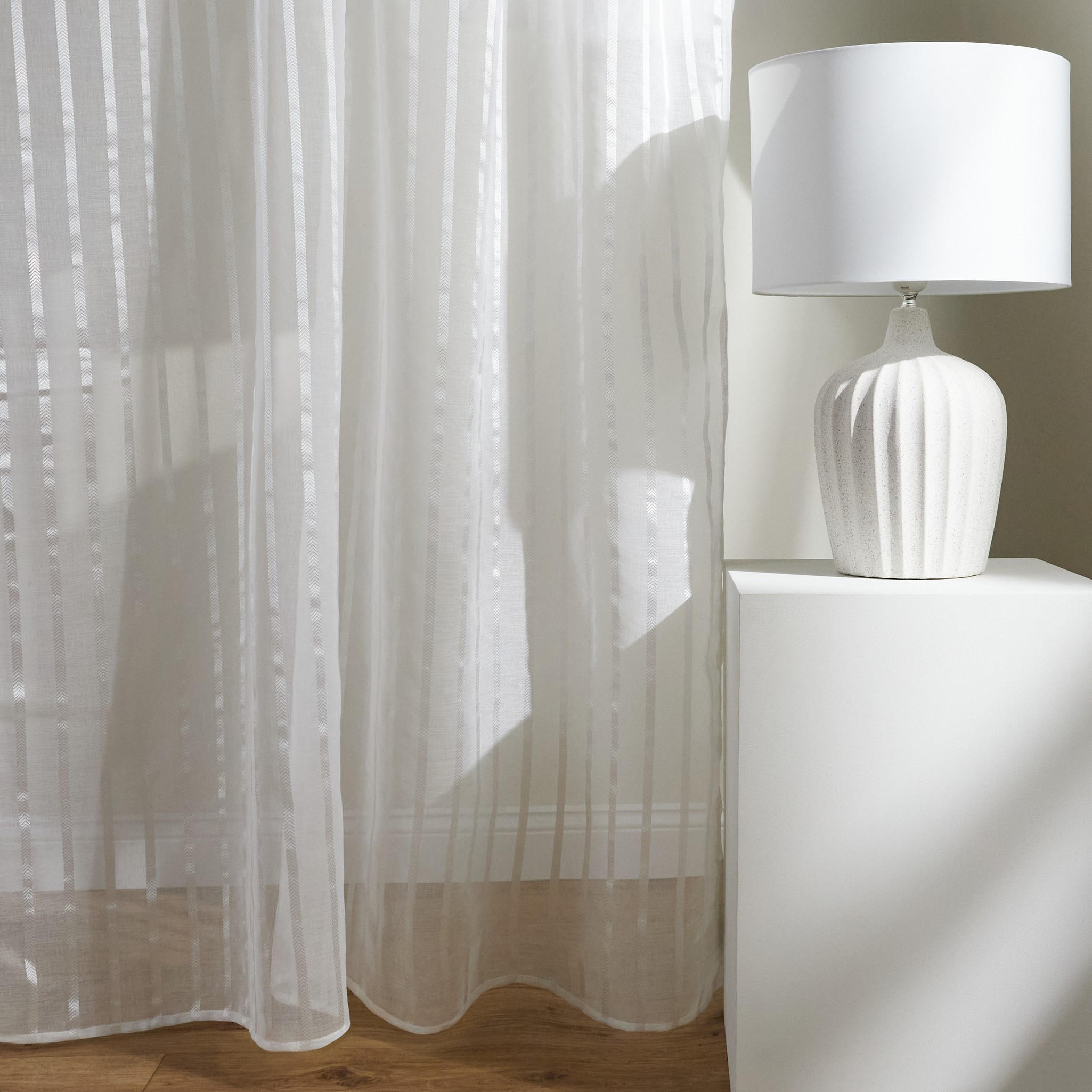 VORHANG Zion - Weiß, Textil (140/1/300cm) - home&you