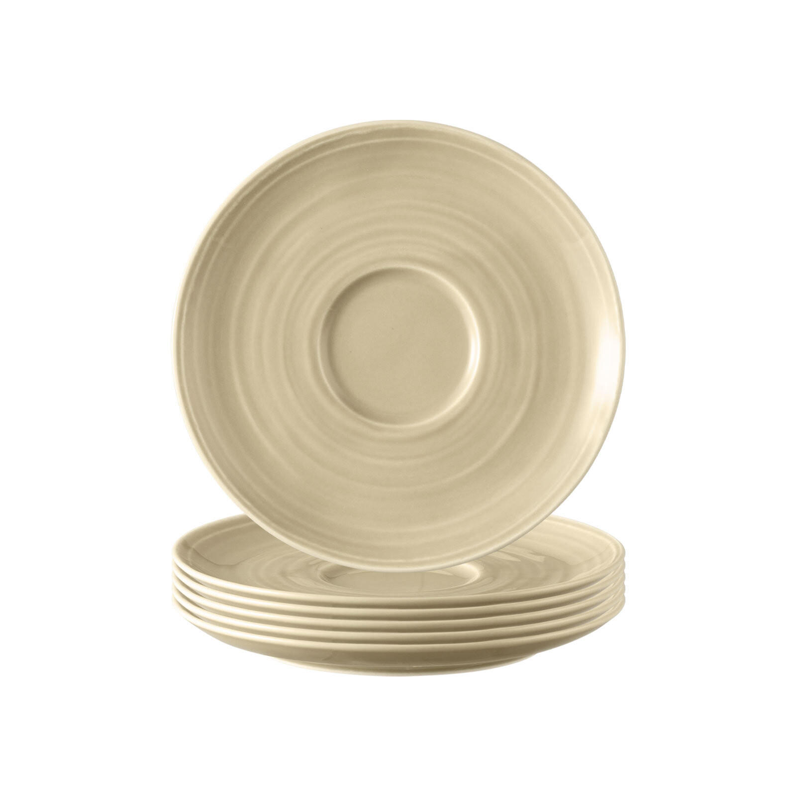 KOMBI-UNTERTASSEN Terra Sandbeige ø 16,1 cm 6er Set - Beige, Keramik (16.1cm) - Seltmann Weiden