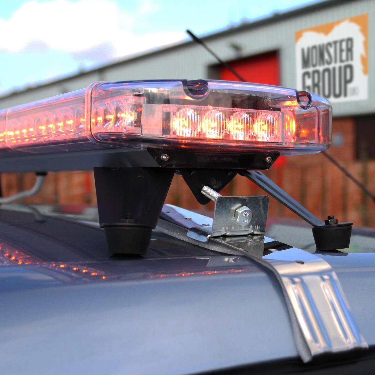 WARNLEUCHTE BALKEN LED Rundumlicht 88 LED`s - Orange, Kunststoff (20/120/1cm) - Monstershop