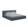 POLSTERBETT mit Bettkasten und Lattenrost 220x240 Blau - Blau/Schwarz, Kunststoff/Textil (180/200cm) - Makamii