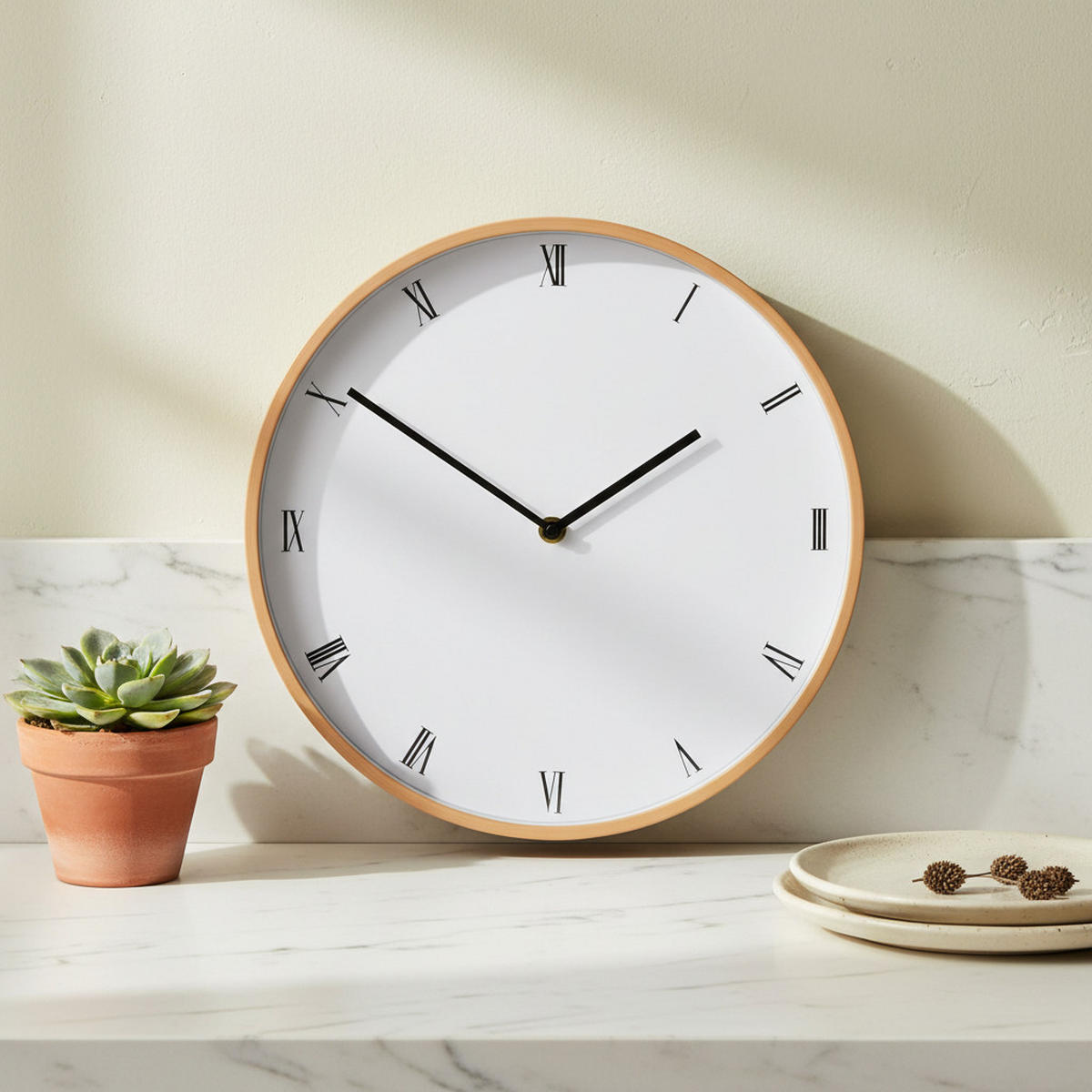 WANDUHR Ramsey Weiß 30/4/30 cm Kunstoff - Weiß, Kunststoff (30/30/4cm) - Mondex