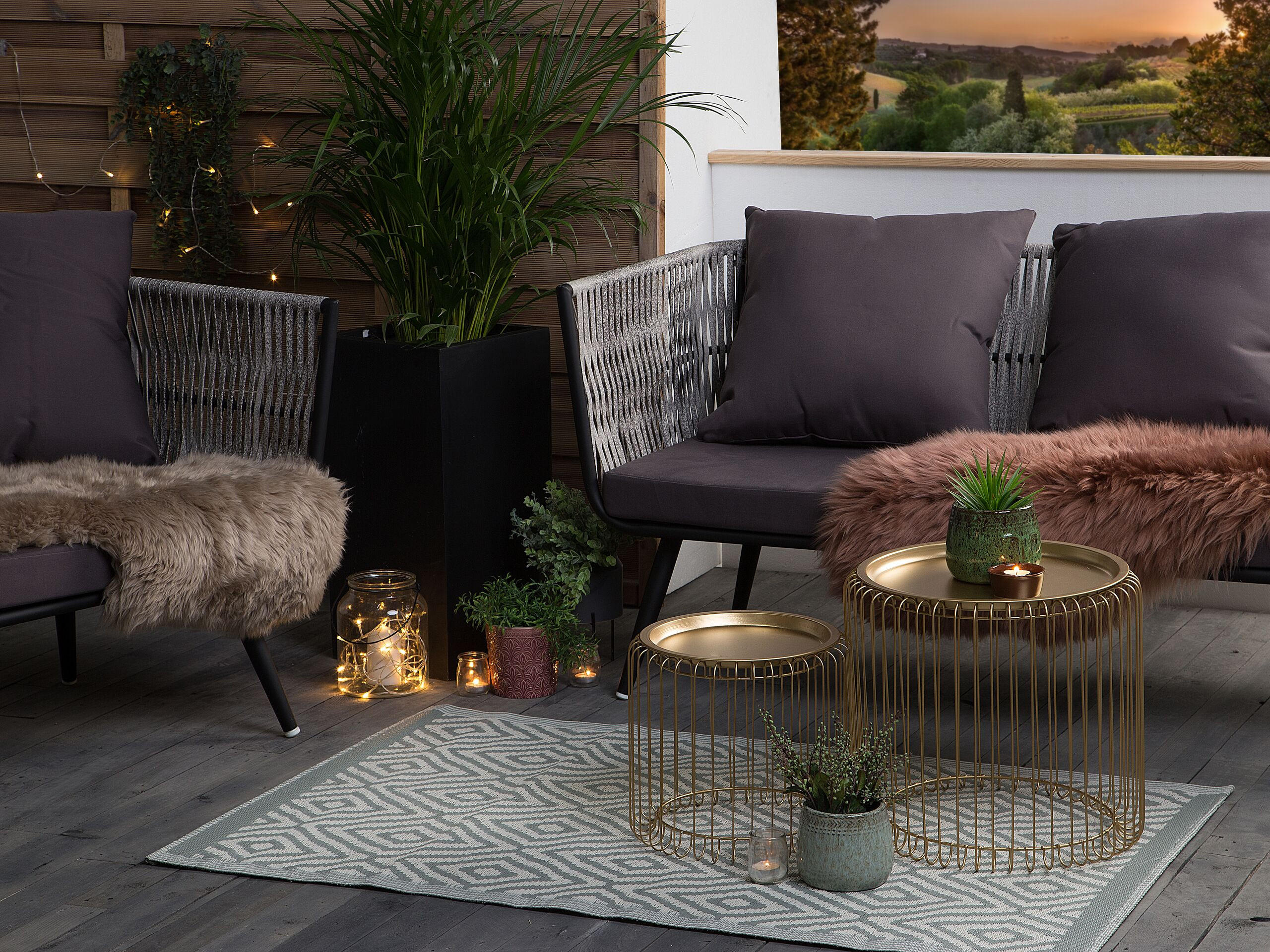 OUTDOOR-TEPPICH Sikar 150/90 cm - Grün, Kunststoff (90/150cm) - Beliani