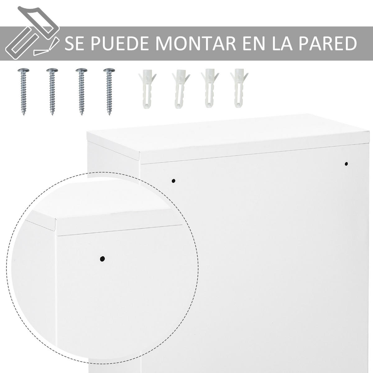 MEDIZINSCHRANK Weiß 1 Stück - Weiß, Metall (40/60/18cm) - GiPP