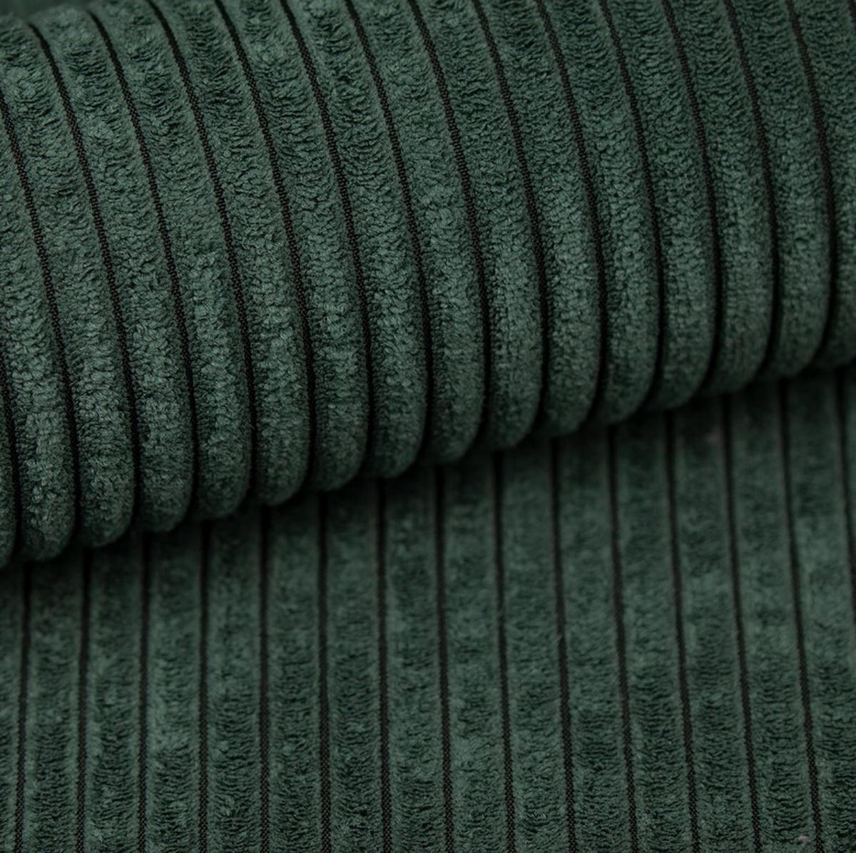 ECKSOFA Carl L-förmig Schlaffunktion und Bettkasten weicher Cordstoff flexibel stellbar lose Rückenkissen freistehend LINKS 143x247x83cm Forest green - Waldgrün, Holz/Textil (143/247cm) - DomoHome