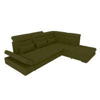 ECKSOFA Toscana Strukturstoff inkl. Schlaffunktion - Grün, Textil (279/227cm) - 99rooms