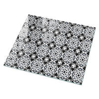 GLASPLATTE 80x60 cm – Schwarz-Weiß-Symmetrie - Schwarz, Glas (0.4/80/60cm) - ArtPrintCave
