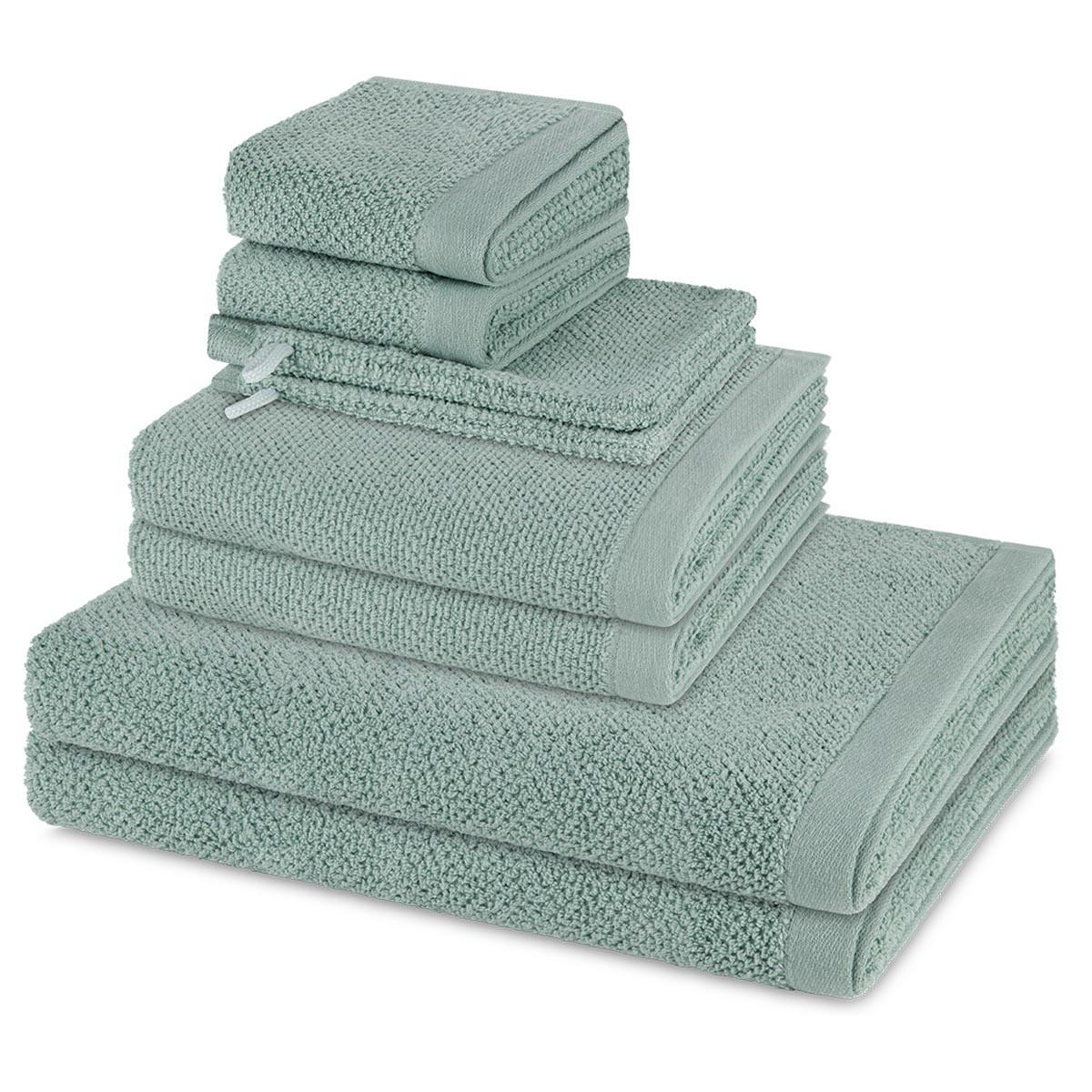 FROTTIERSET Bliss 8-teilig - Hellgrün, Textil (50/100cm) - MÖVE