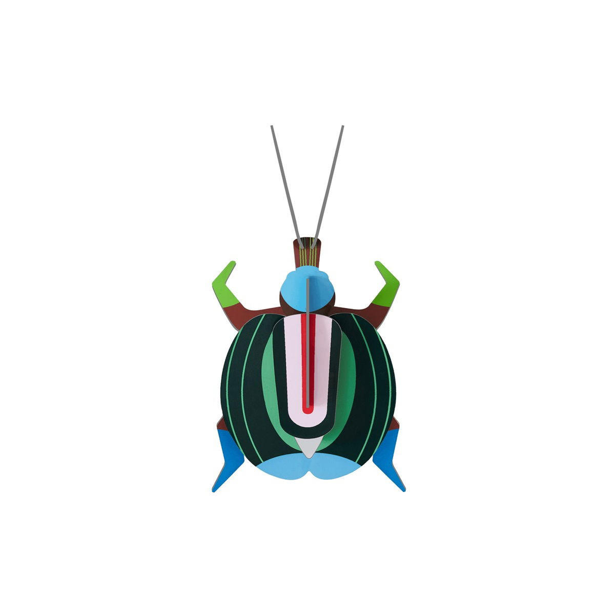 WANDDEKO Leuchtender Käfer 4/16 cm - Multicolor, Wellpappe (4/16/6cm) - KUNSTLOFT