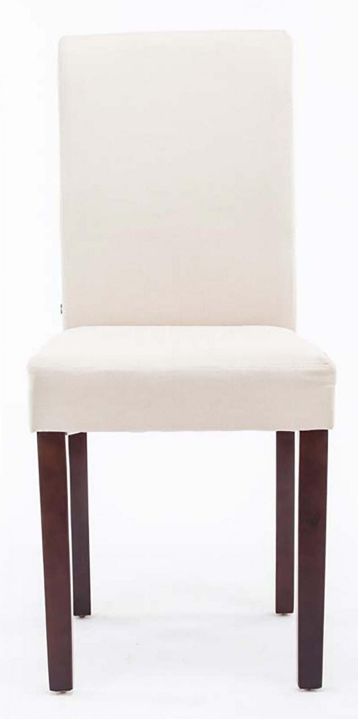 STUHL 6er Set Stoff creme - Creme/Cappuccino, Holz/Textil (41/91/47cm) - CLP