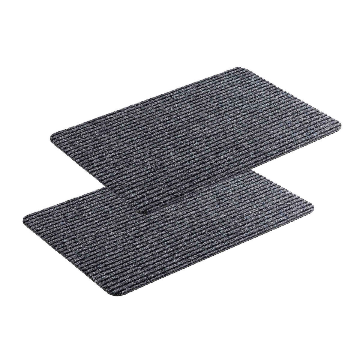 FUSSMATTE INNEN RB 2ER SET - Grau, Textil (40/60cm) - Astra