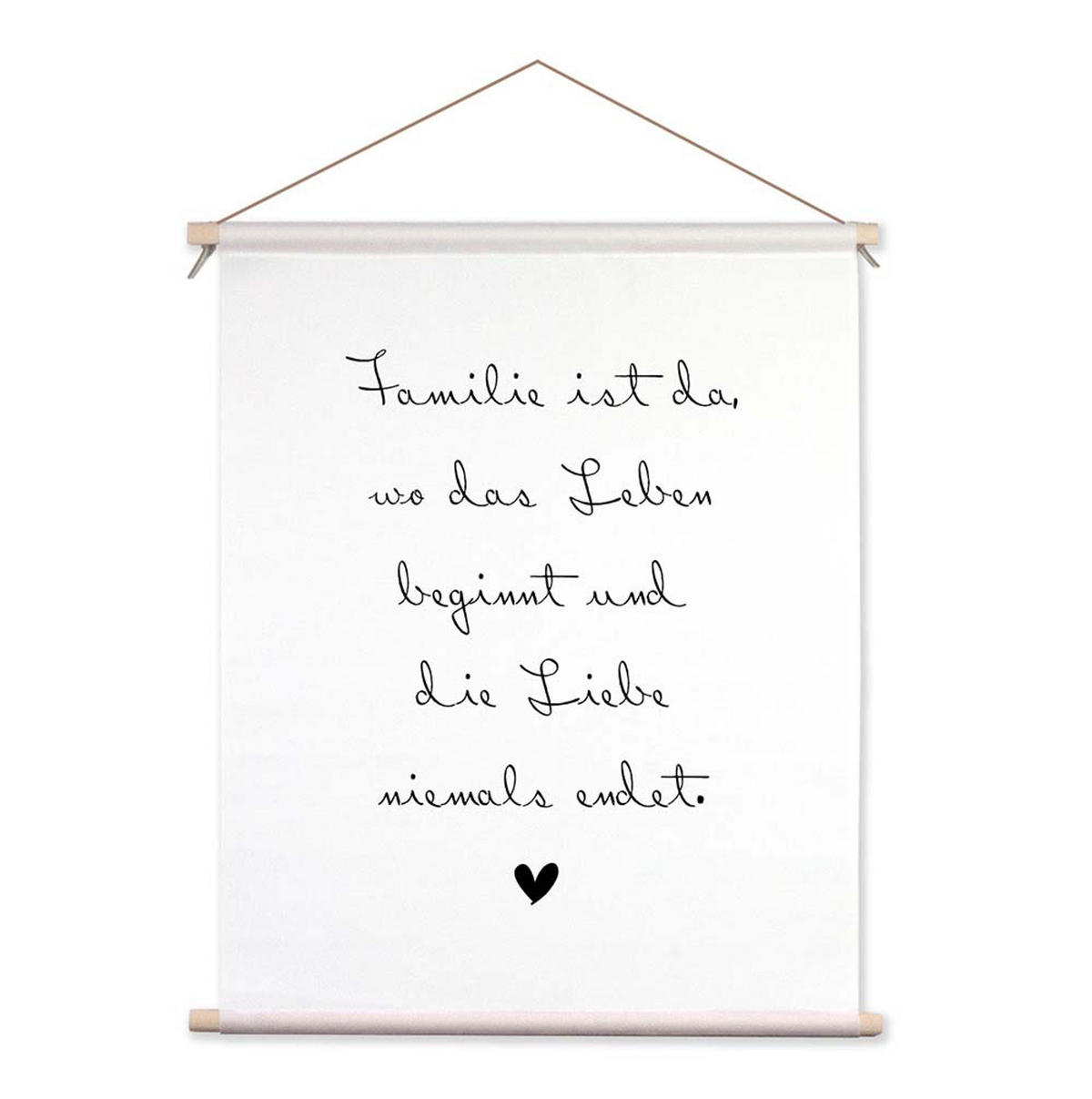 POSTER aus Stoff 40x50 cm Spruch Familie - Weiß, Textil (40/50/2cm) - artissimo