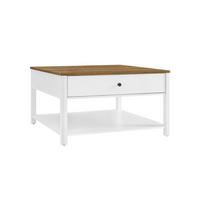 COUCHTISCH BISSAU - Weiß, Holzwerkstoff (80/80/45cm) - Hansiro