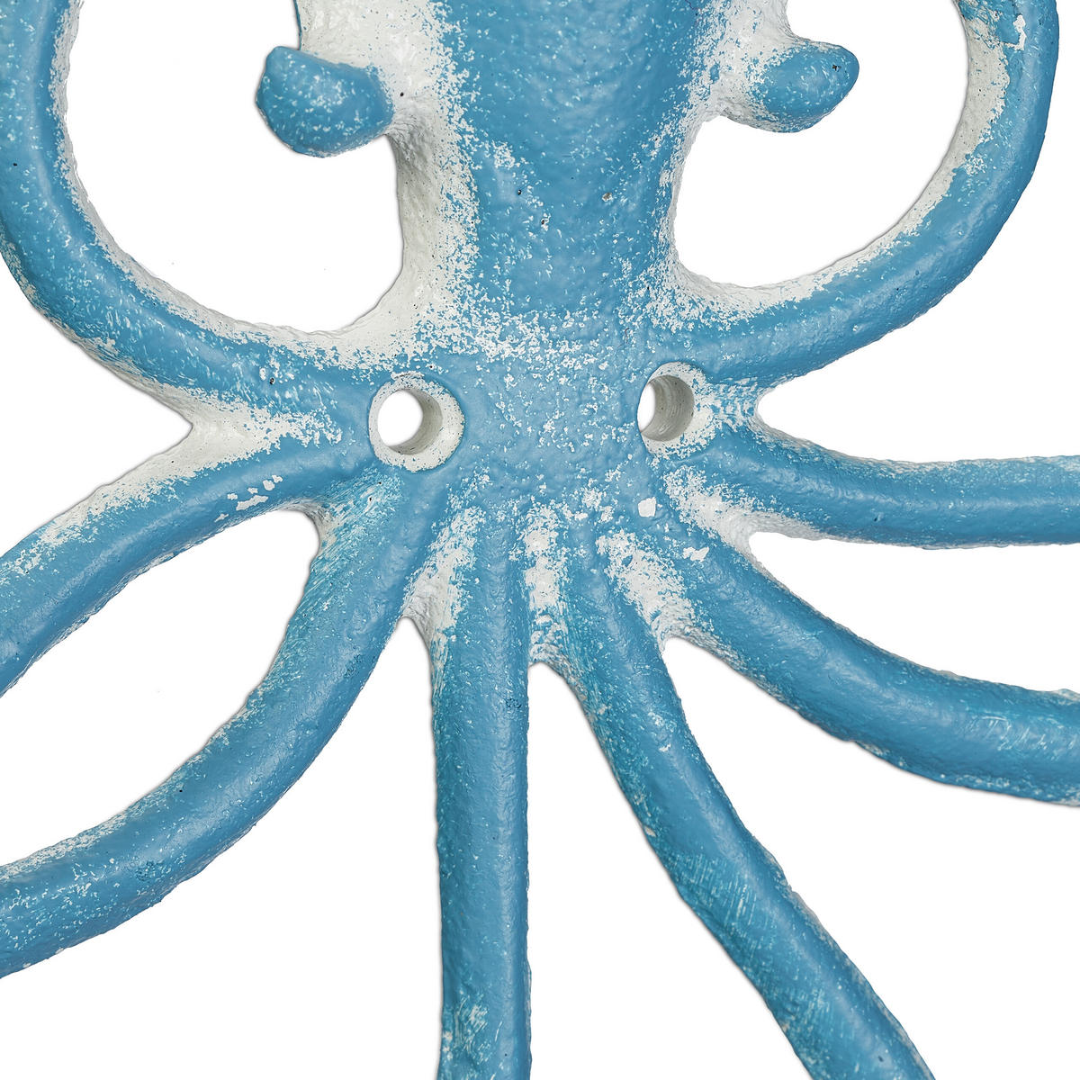 WANDHAKEN - Hellblau, Metall (15.5/16.5/4cm) - Relaxdays