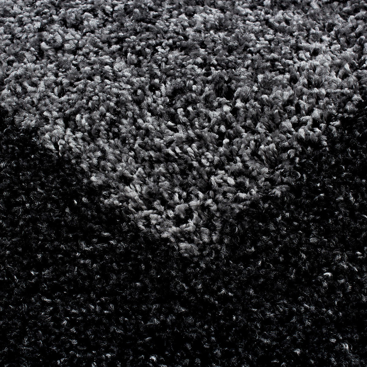 TEPPICH Hochflor einfarbig mit Bordüre Polypropylen Wohnzimmer Anthrazit Läufer 60x110 - Anthrazit, Textil (60/110cm) - KADIMA DESIGN