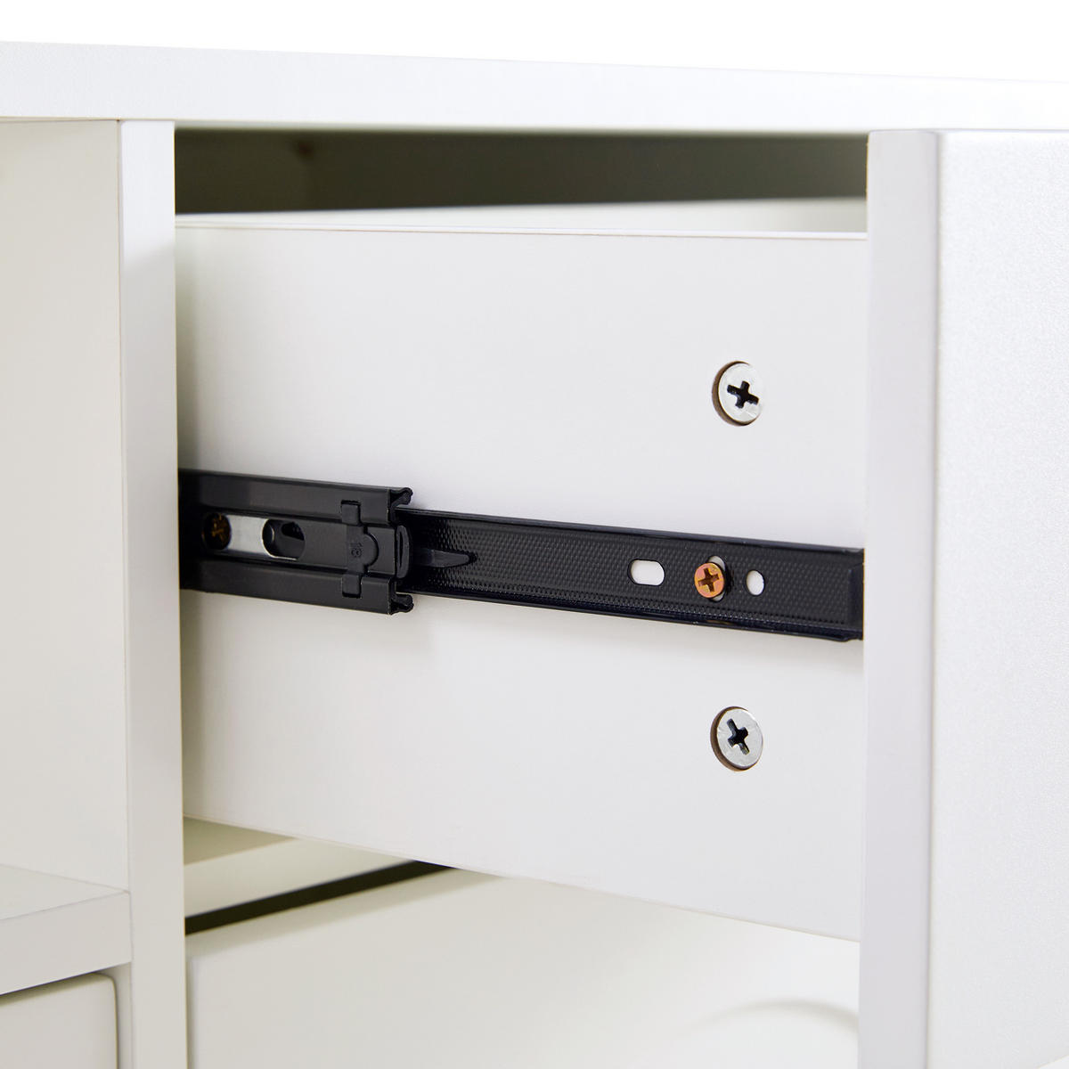 SIDEBOARD in Weiß Schuhschrank mit 3 Türen, 1 Schublade & Metallgriffen, auf Metallfüßen,B120/T35/H92cm - Goldfarben/Weiß, Holzwerkstoff/Metall (120/92/35cm) - STILVORA