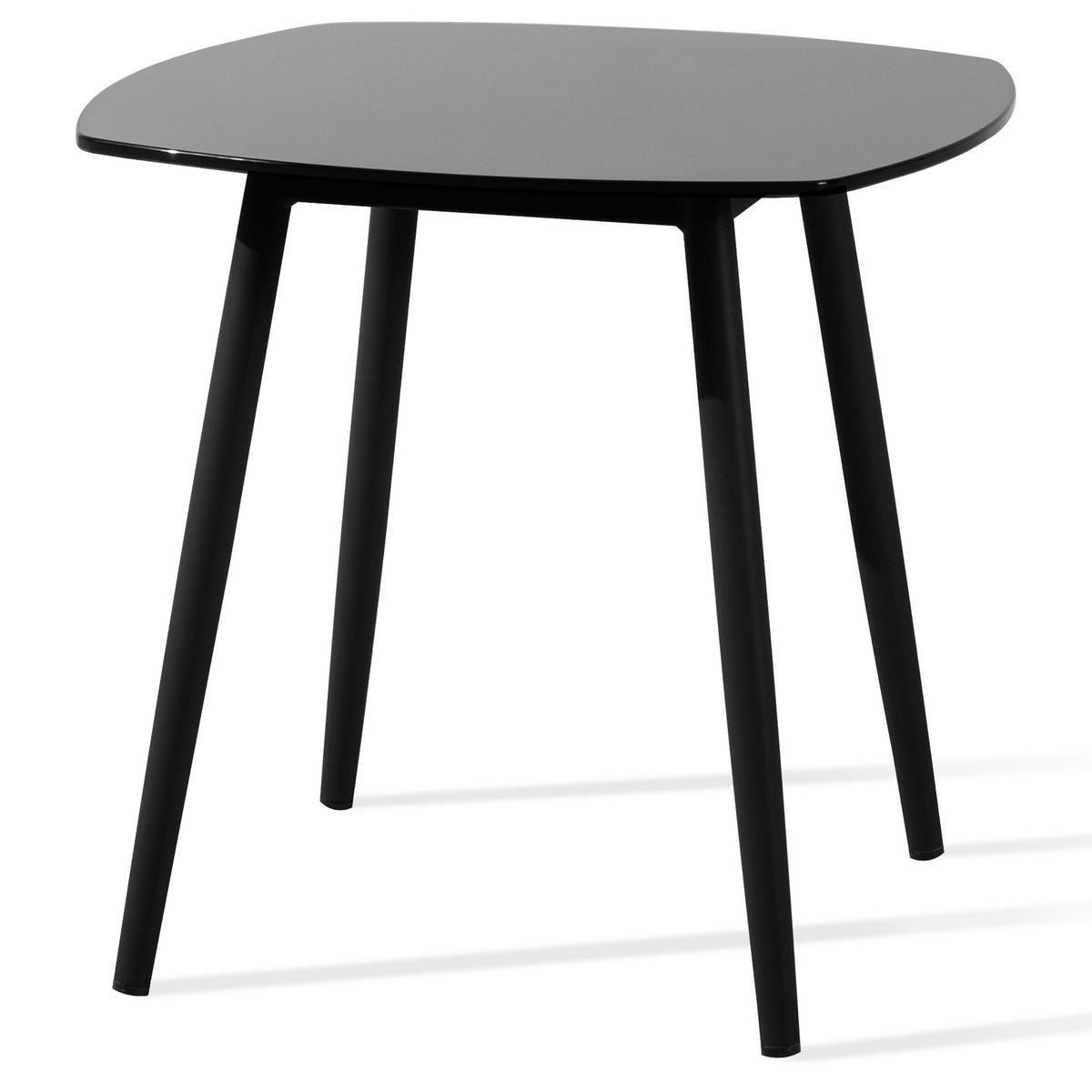 GARTENTISCH SOLIS Balkontisch, - Schwarz, Textil/Metall (45/45/43cm) - KONSIMO®