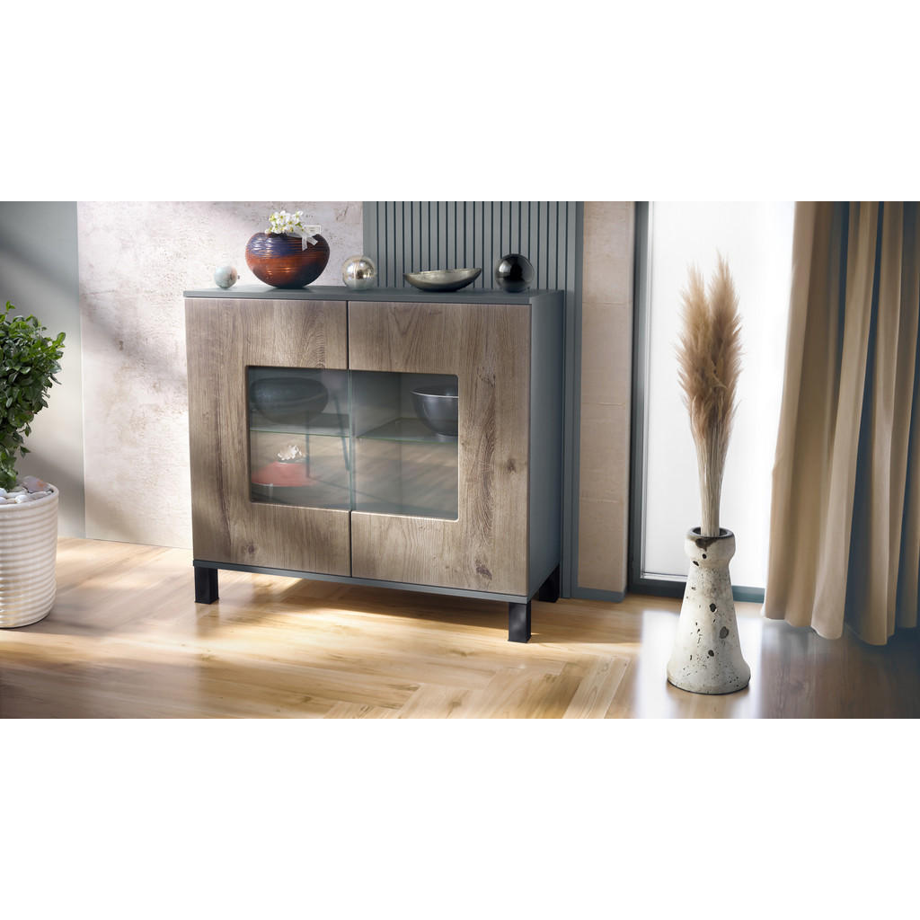 Thumbnail - Vladon Kommode, Alteiche, Holzwerkstoff, 92.5x84.5x35 cm, Wohnzimmer, Kommoden & Sideboards, Kommoden