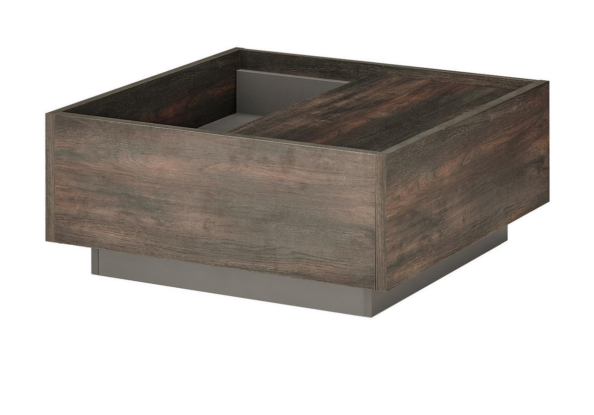ESSTISCH Thermo Eiche Metall schwarz Küchentisch 160 x 81 cm - Eichefarben/Schwarz, Holzwerkstoff (160/81/77cm) - Furn.Design