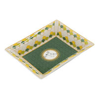 SCHALE/ Porzellanplatte rechteckig MIRABILIA 16 x 20 cm "Libellula" - Orange, Keramik (10.6/10.6/18.4cm) - Rose & Tulipani