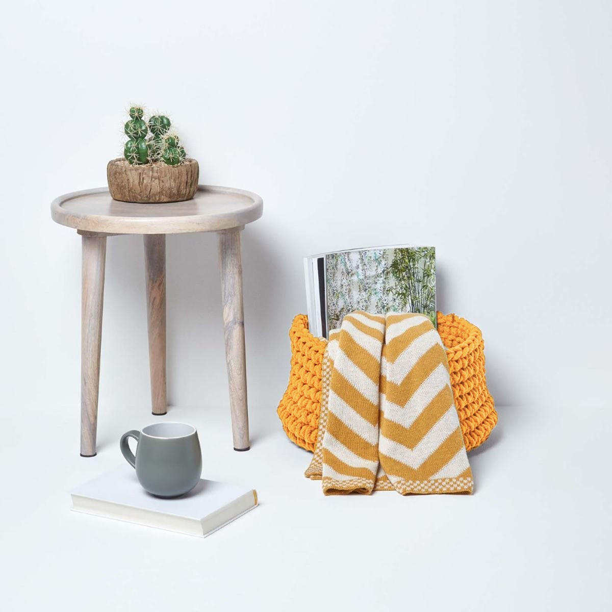 AUFBEWAHRUNGSKORB Baumwolle 37/21 cm - Gelb, Textil (37/37/21cm) - Homescapes